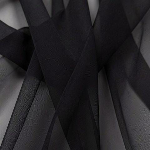 Tkanina Szyfon czarny