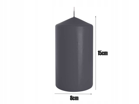 BISPOL ŚWIECA WALEC SW80/150-070 SZARA