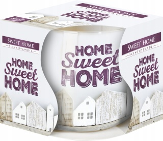 BISPOL, świeca zapachowa sweet home w szkle i w folii