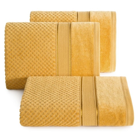 Ręcznik kąpielowy JESSI 70x140 cm musztardowy 500 g/m² Eurofirany