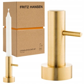 Świecznik na długą świecę 10cm FRITZ HANSEN złoty