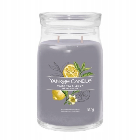 YC SIGNATURE - Świeca duża BLACK TEA & LEMON