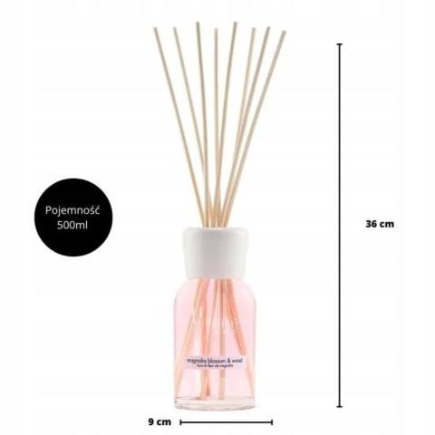 MILLEFIORI MILANO MAGNOLIA BLOSSOM & WOOD uzupełniacz do pałeczek 500 ml