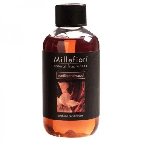 MILLEFIORI MILANO VANILLA & WOOD uzupełniacz do pałeczek dyfuzor 500 ml
