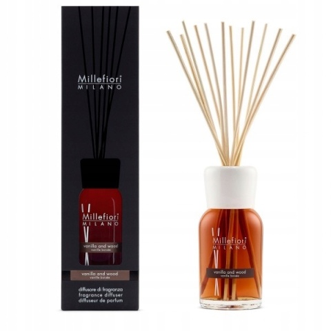 MM MILLEFIORI MILANO - Pałeczki zapachowe 500 ml VANILLA & WOOD
