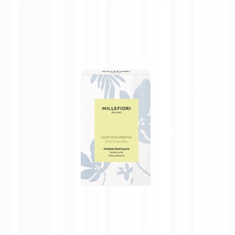 ZAWIESZKA ZAPACHOWA MILLEFIORI MILANO LAUNDRY LUCE DI GARDENIA 3 szt.