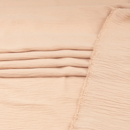 Tkanina American Crepe beżowa na metry - szer. 150 cm - 140 g/m²