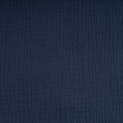 Muślin bawełniany granatowy na metry - szerokość 140 cm, 100% bawełna