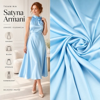 Satyna armani błękit