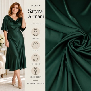 Satyna armani butelkowa zieleń