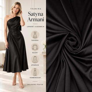 Satyna armani czarny