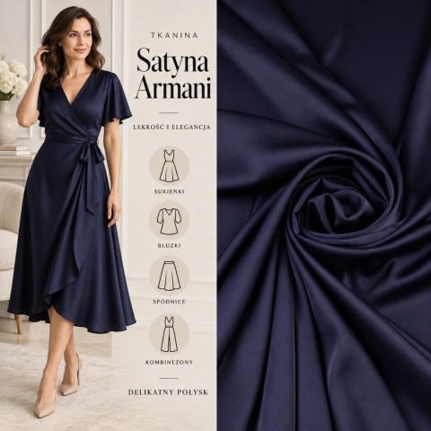 Satyna armani granat