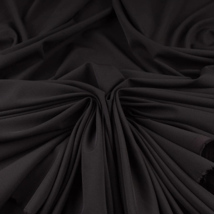 Tkanina Silki czarna na metry - szer. 150 cm - 90 g/m²
