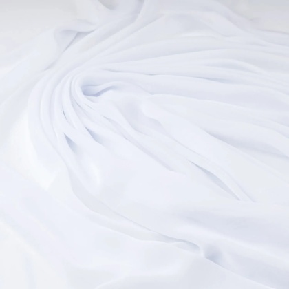 Szyfon biały na metry - szer. 150 cm - 90 g/m²