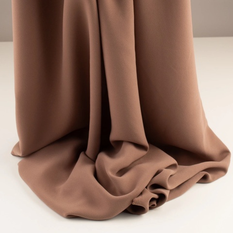 Tkanina kostiumowa brązowa na metry - szer. 150 cm - 180 g/m²