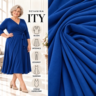 Dzianina ITY chabrowa na metry - szer. 150 cm - 180 g/m²