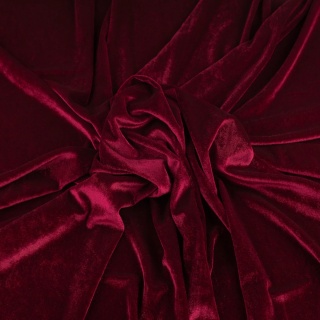 Dzianina Welur Cuba bordowa na metry - szer. 150 cm - 280 g/m²