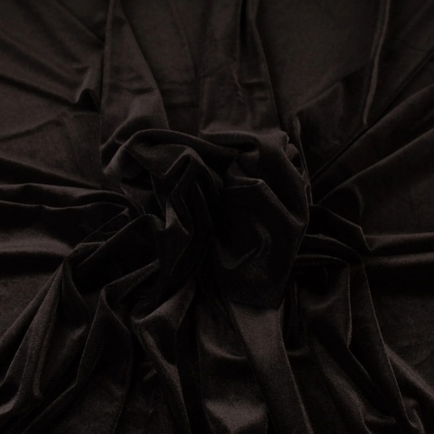 Dzianina Welur Cuba czarna na metry - szer. 150 cm - 280 g/m²
