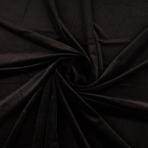 Dzianina Welur Cuba czarna na metry - szer. 150 cm - 280 g/m²