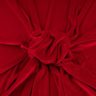 Dzianina Welur Cuba czerwona na metry - szer. 150 cm - 280 g/m²