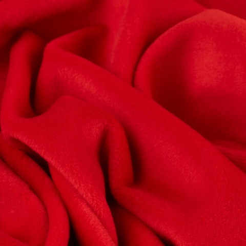 Dzianina Welur Soft czerwona na metry - szer. 150 cm - 280 g/m²