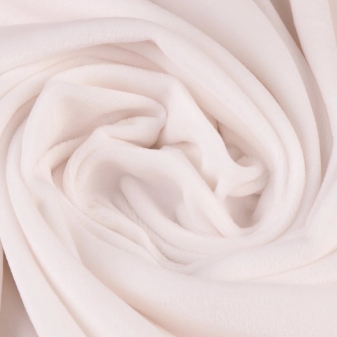 Dzianina Welur Soft ecru na metry - szer. 150 cm - 280 g/m²