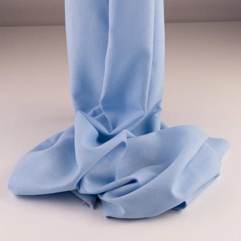 Tkanina len z wiskozą błękitna na metry - szer. 150 cm - 200 g/m²