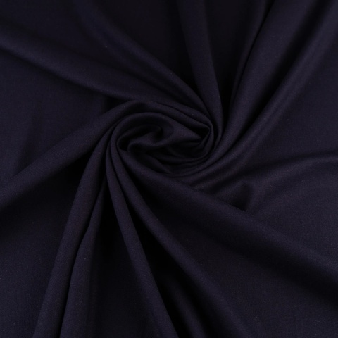 Tkanina len z wiskozą granatowa na metry - szer. 150 cm - 200 g/m²