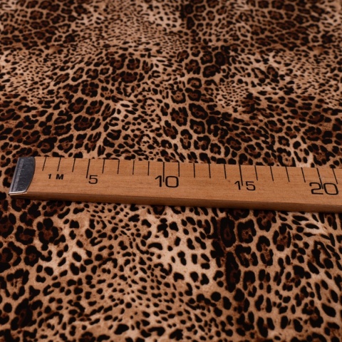 Tkanina Silki panterka jasnobeżowa na metry - szer. 150 cm - 120 g/m²