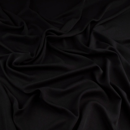Tkanina wiskozowa czarna na metry - szer. 150 cm - 120 g/m²