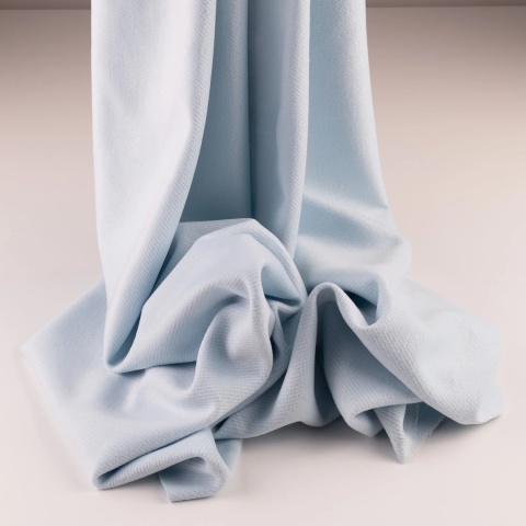 Dzianina kostiumowa gładka jasnobłękitna na metry - szer. 150 cm - 350 g/m²