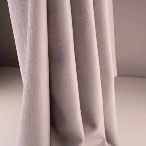 Dzianina kostiumowa gładka jasnoszara na metry- szer. 150 cm - 350 g/m²
